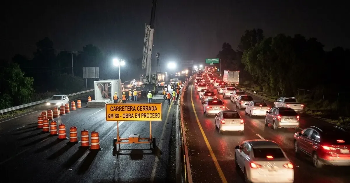 Se realizarán trabajos de infraestructura que afectarán el tránsito en la autopista México-Querétaro.