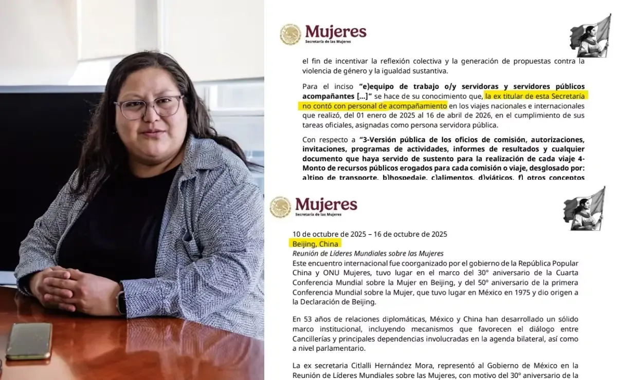 Minerva Citlalli Hernández Mora tuvo un 22.3% de su tiempo fuera de funciones en la Secretaría.