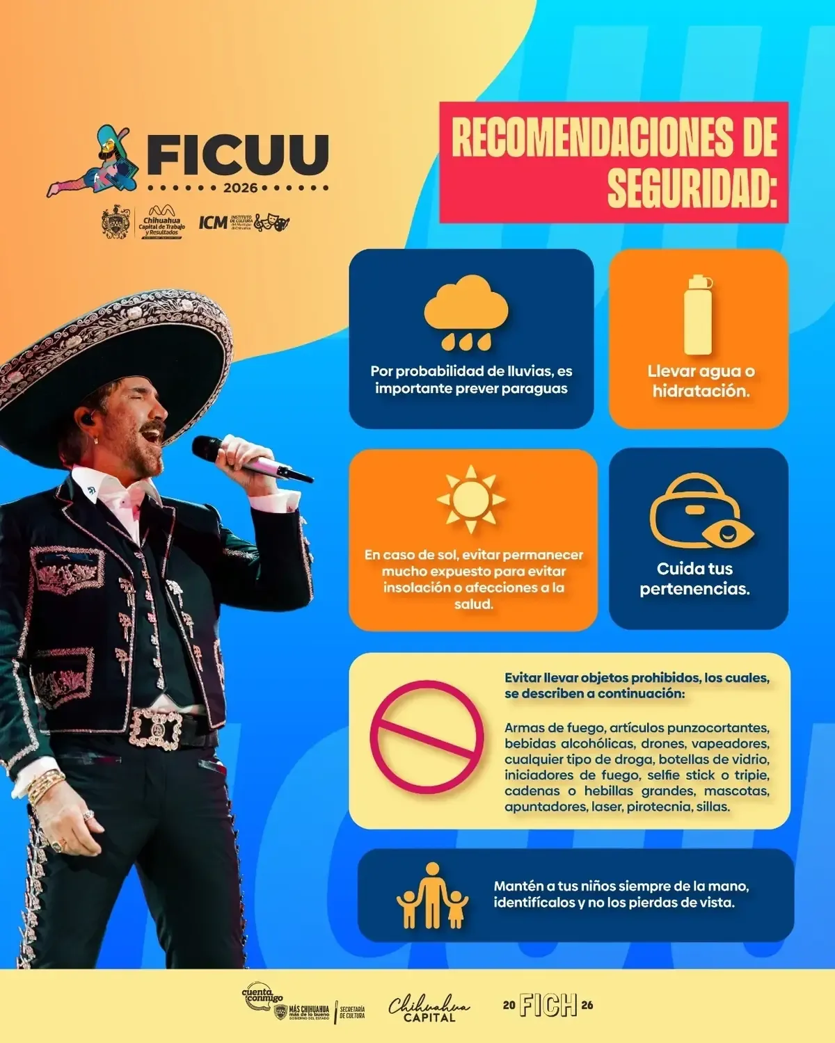 El concierto dará cierre al Festival Internacional de la Ciudad de Chihuahua 2026.