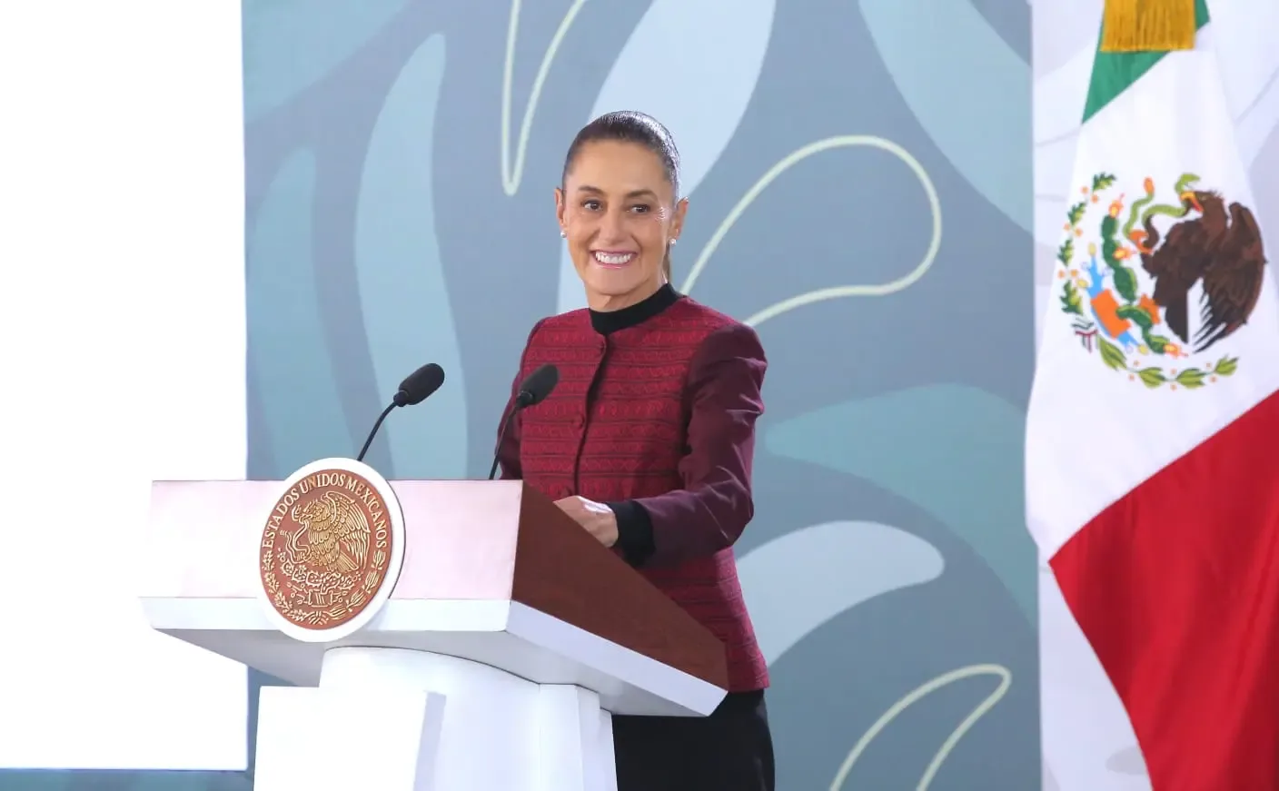 Claudia Sheinbaum durante la conferencia matutina en Tijuana.