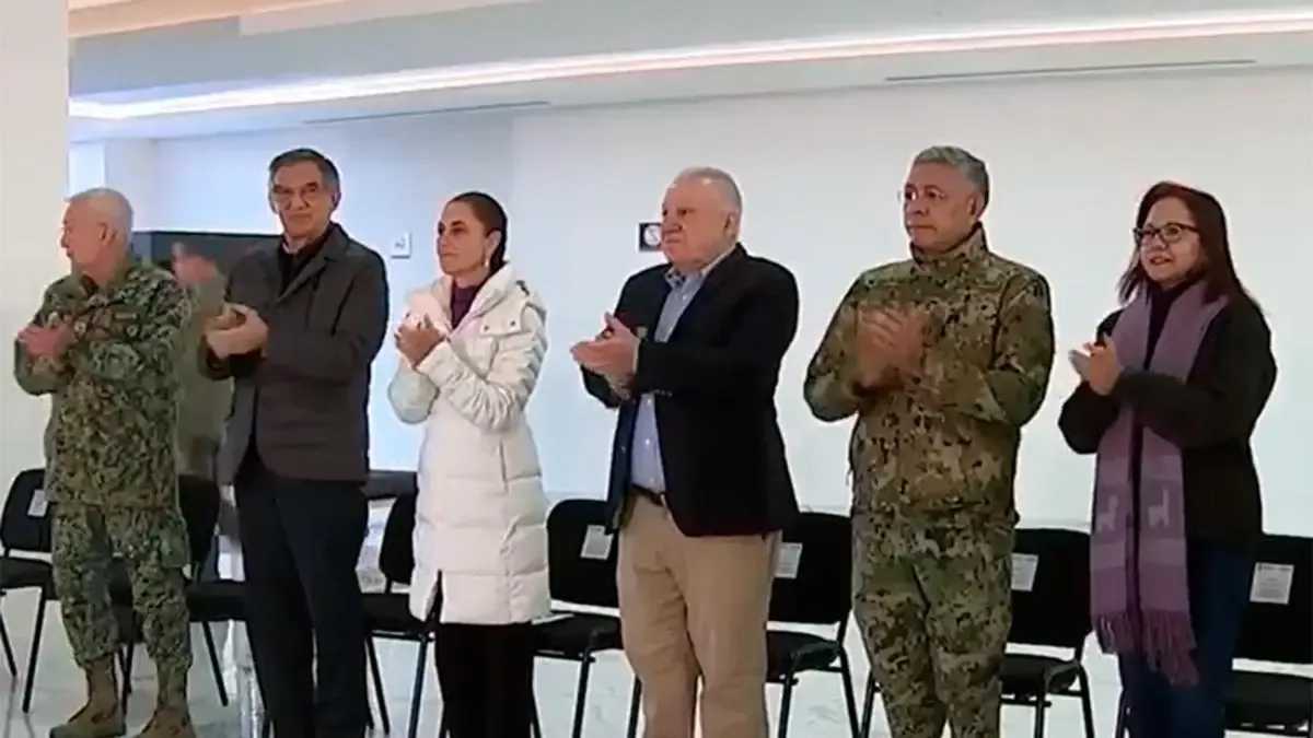Claudia Sheinbaum durante la inauguración de la nueva Aduana en Nuevo Laredo.