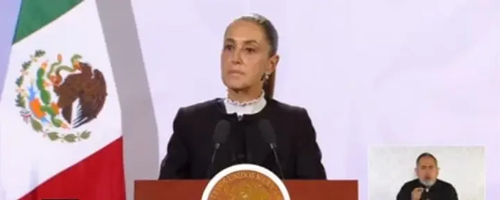 Claudia Sheinbaum durante su visita a San Quintín, promoviendo el bienestar social.