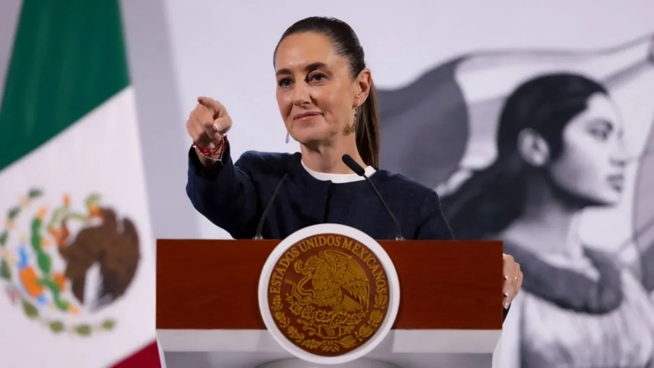Claudia Sheinbaum Pardo durante el anuncio de su próxima visita a Sonora.