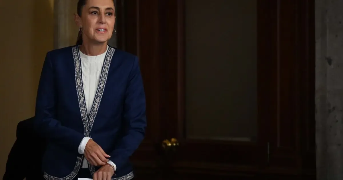 Claudia Sheinbaum Pardo en su conferencia matutina sobre la reforma electoral.