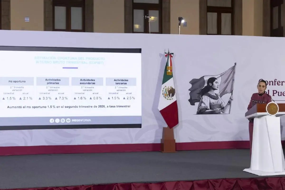 La presidenta menciona un crecimiento del PIB y medidas para enfrentar el sargazo en Quintana Roo.