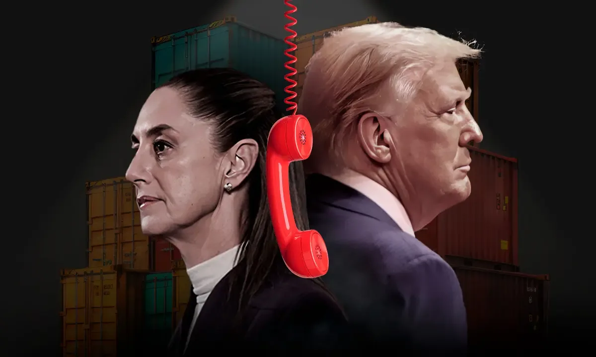 Claudia Sheinbaum y Donald Trump durante su conversación telefónica reciente.