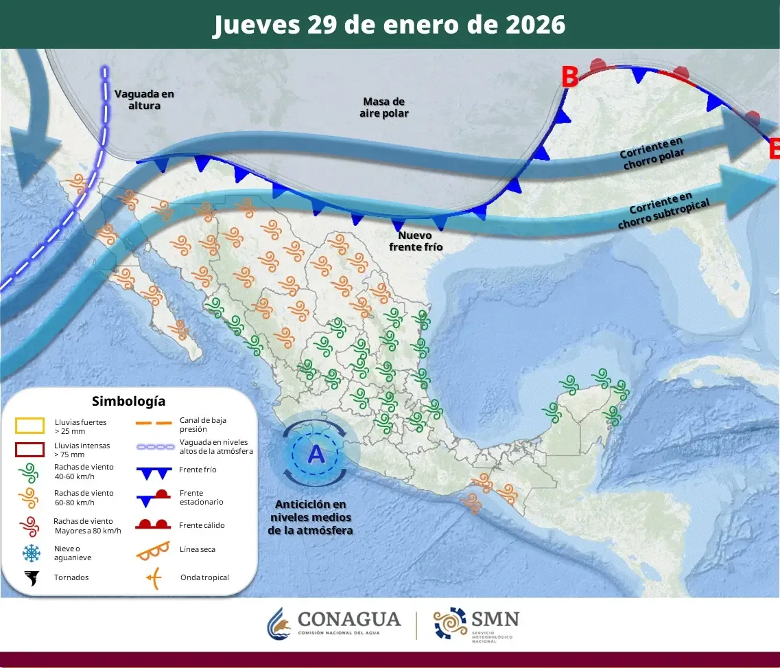 Clima cálido y vientos fuertes se pronostican para Quintana Roo.