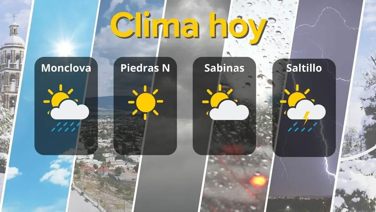 Se esperan temperaturas de hasta 39°C y probabilidad de chubascos en varias regiones de Coahuila.
