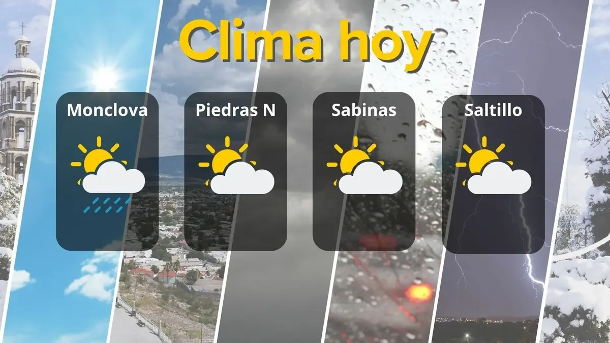 Las principales ciudades de Coahuila experimentarán ambiente cálido y cielos parcialmente despejados.