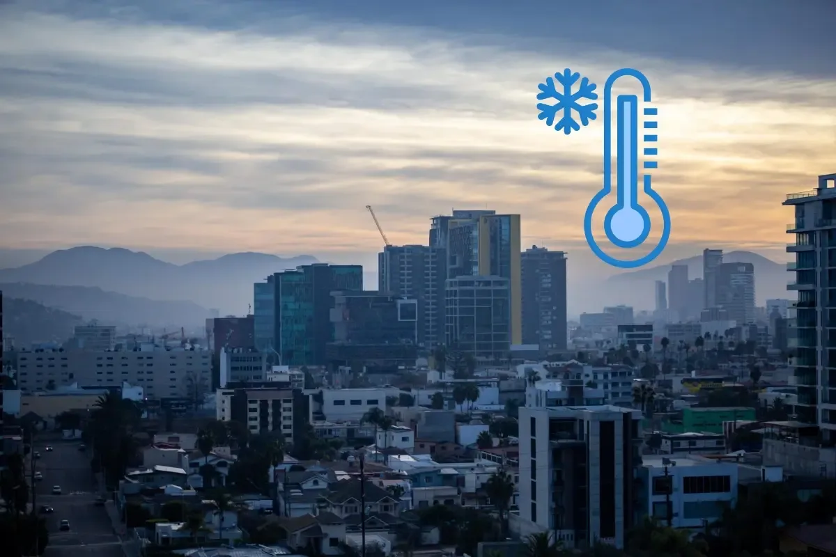 Clima frío y despejado en Baja California este 13 de enero de 2026.