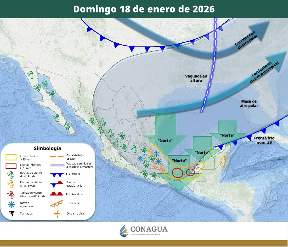 Clima severo en Quintana Roo: lluvias y vientos del frente frío 29.