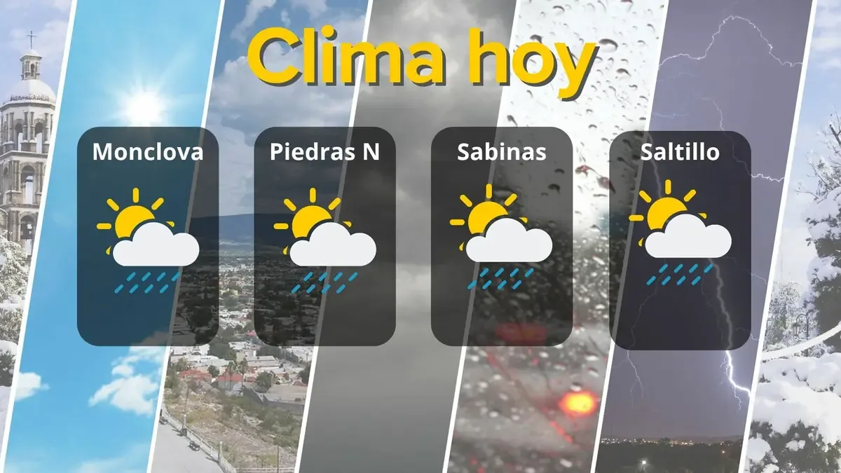 Se anticipan tormentas en Monclova, Piedras Negras, Sabinas y Saltillo, principalmente.