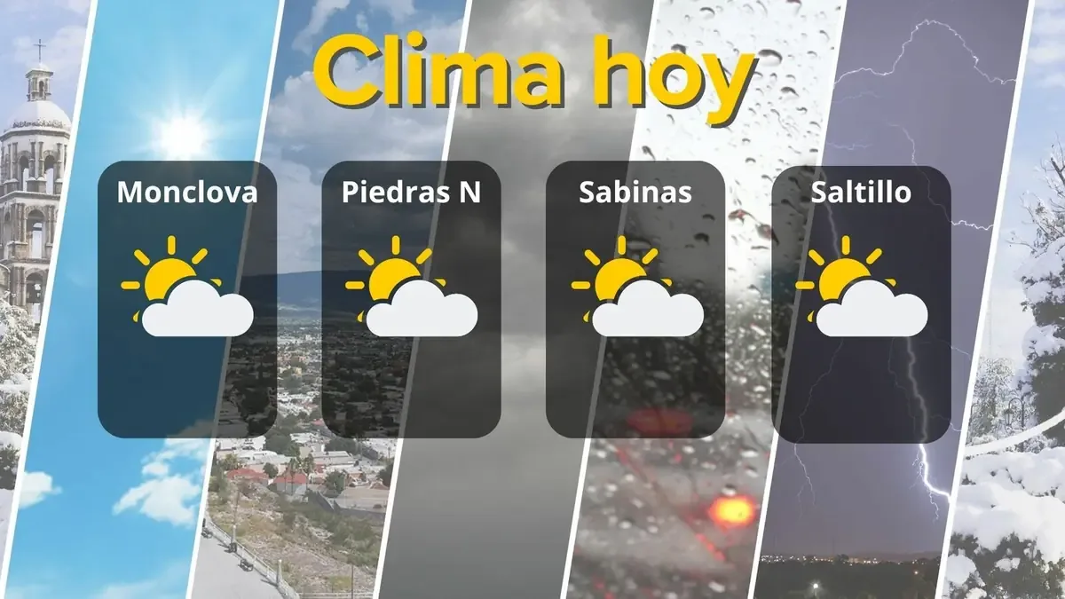 Las temperaturas más altas se concentrarán en Piedras Negras y Sabinas, mientras Saltillo experimentará un ambiente más fresco.
