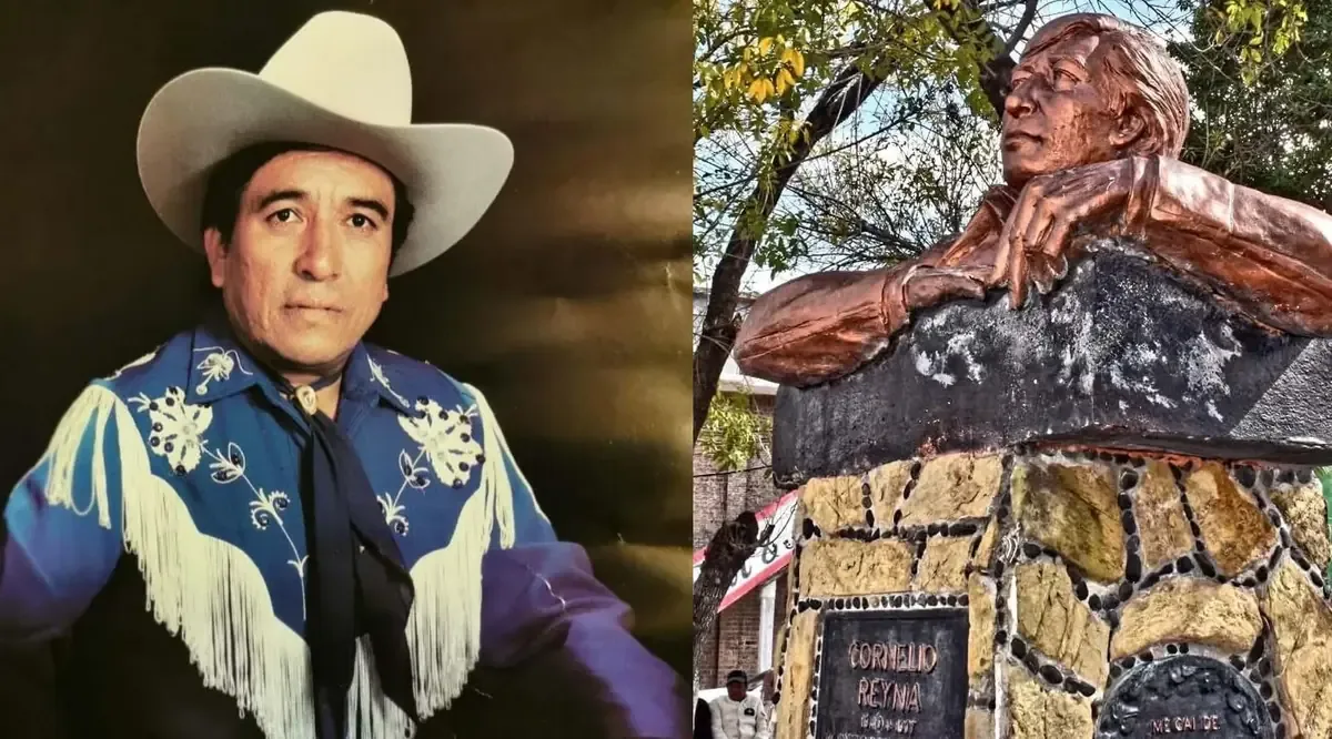 Un altar en la plaza Cornelio Reyna celebra el legado musical de destacados artistas tamaulipecos.
