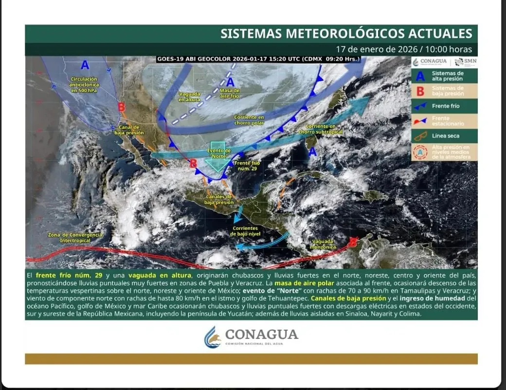 "Condiciones climáticas severas esperadas en Puebla y zonas aledañas."