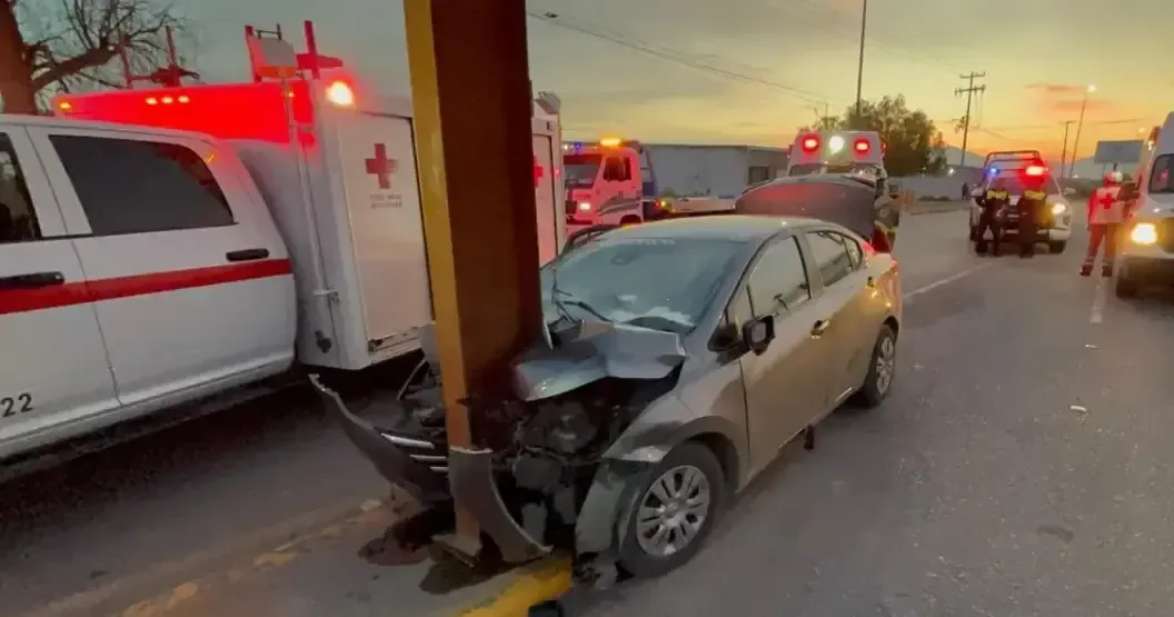 Dos hombres resultan heridos tras un accidente causado por cansancio.