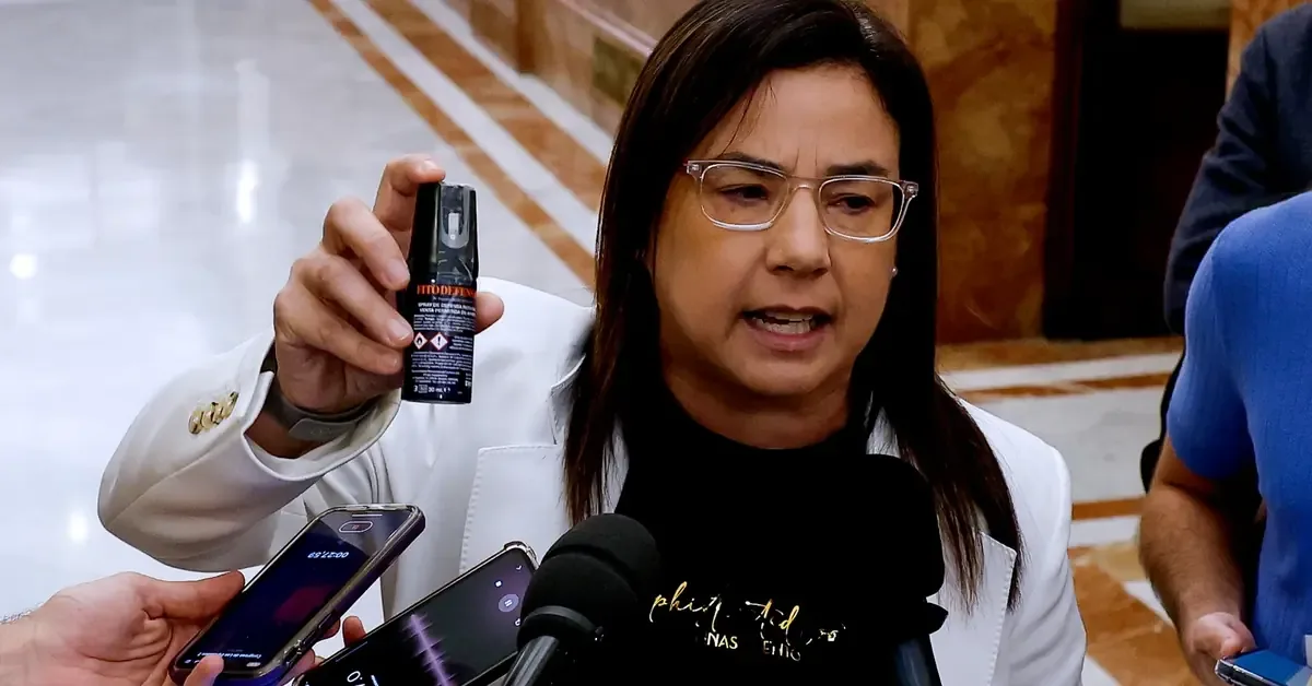 La diputada del PP pudo haber puesto en riesgo a otros al mostrar el espray durante una sesión.