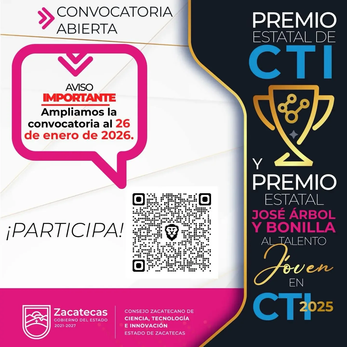 Cozcyt extiende el plazo para premiar la ciencia en Zacatecas.