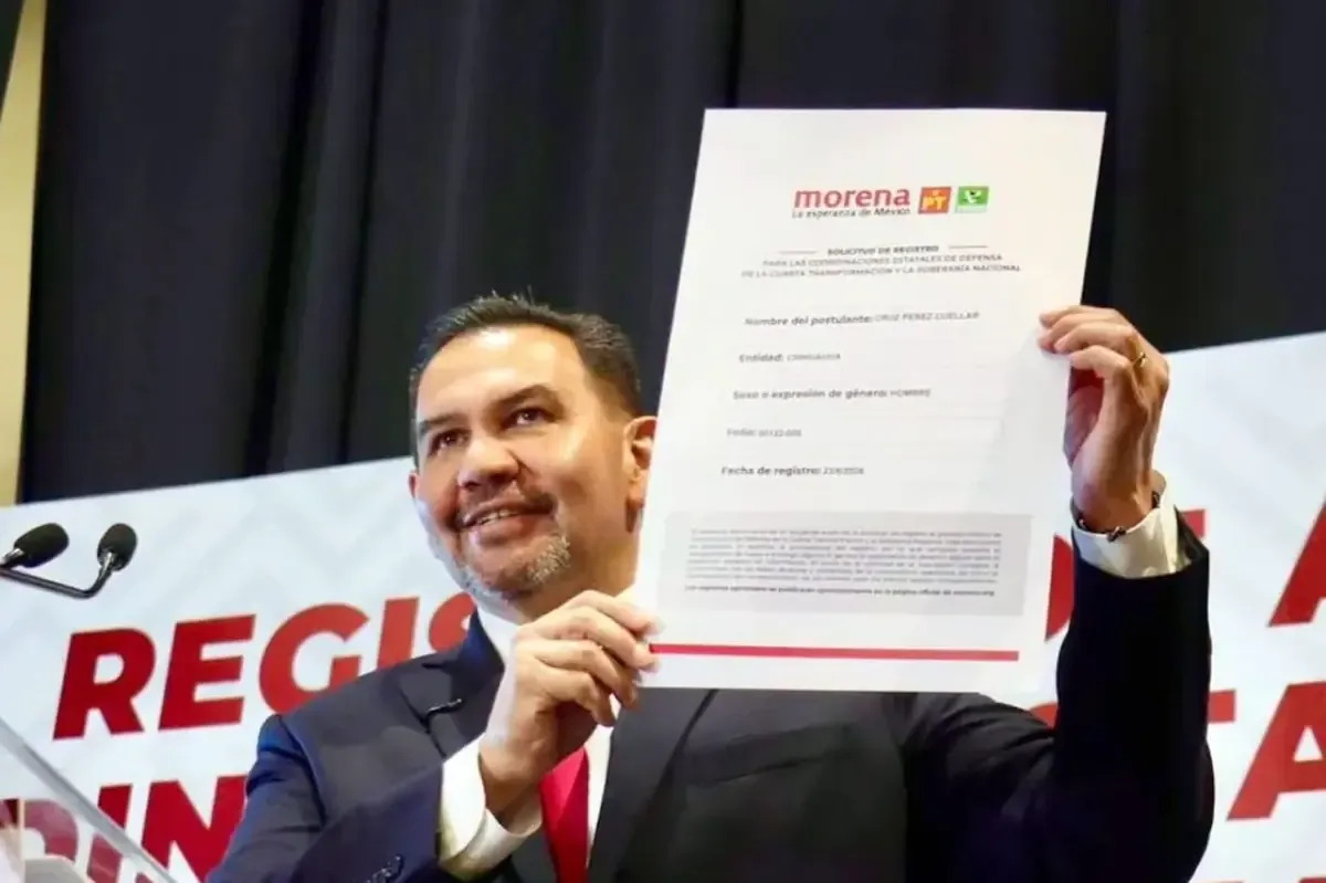 La inscripción en Morena marca el inicio de la contienda política rumbo a 2027.