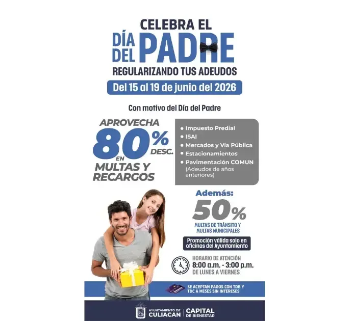 Los contribuyentes podrán regularizar sus adeudos fiscales del 15 al 19 de junio.