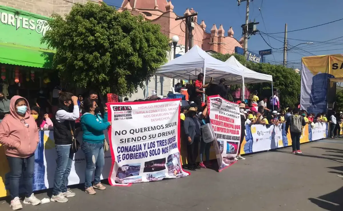 La Gran Asamblea de Damnificados de Tula denuncia obras inconclusas y falta de atención gubernamental.