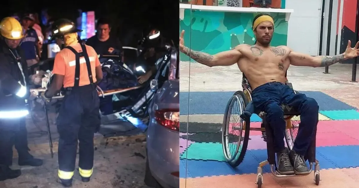 Daniel Alvarado entrena para sus Récords Guinness en calistenia adaptada.