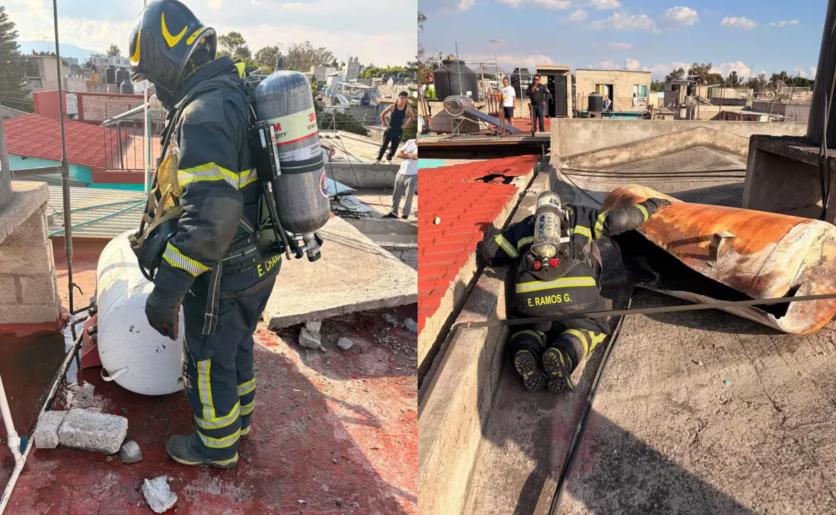 Daños causados por la explosión de un tanque de gas en Coyoacán.