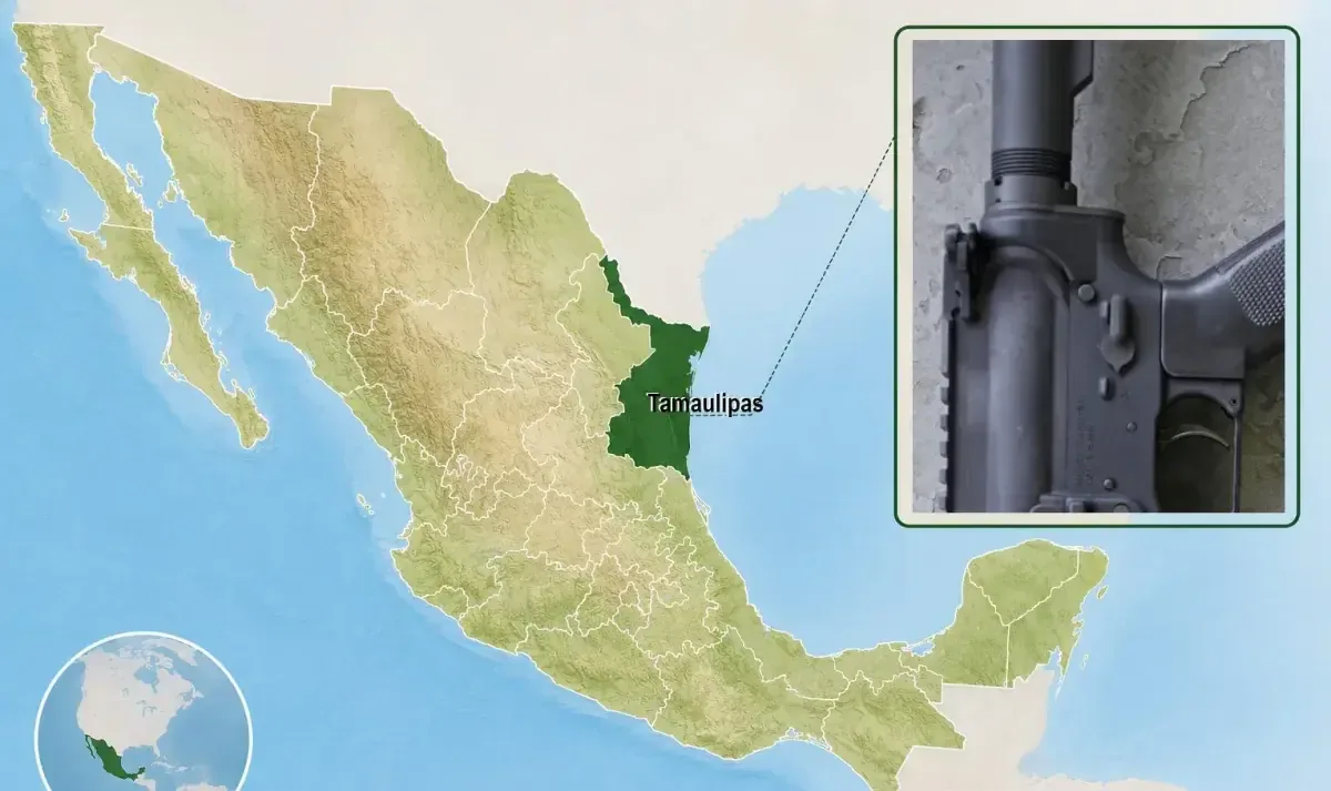 La Fiscalía de Tamaulipas investiga el tráfico de armas de uso oficial estadounidense en la entidad.