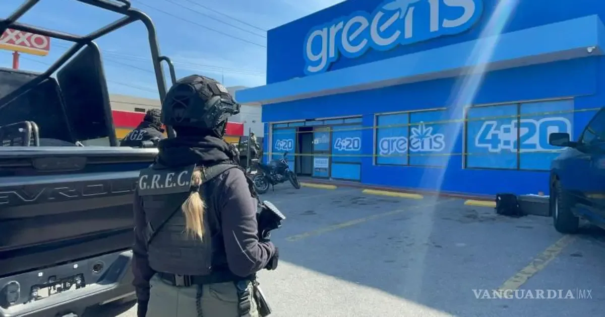 Decomiso de marihuana exótica en establecimiento de Saltillo.