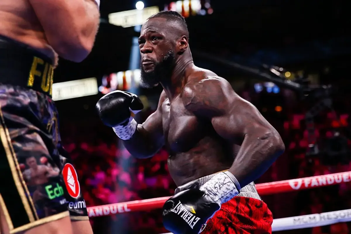 Deontay Wilder con su nueva pareja durante la gala en Manhattan.