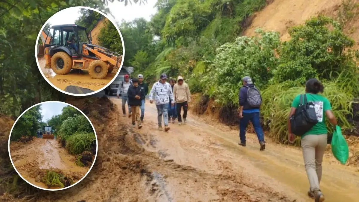 Las autoridades trabajan intensamente para limpiar caminos y prevenir nuevos deslaves tras las fuertes lluvias.