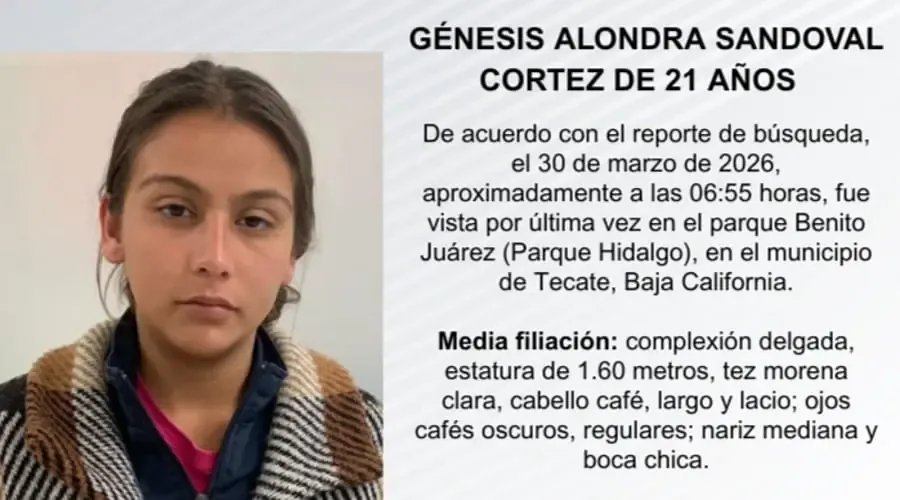 La Fiscalía busca ayuda ciudadana para localizar a la joven de 21 años.