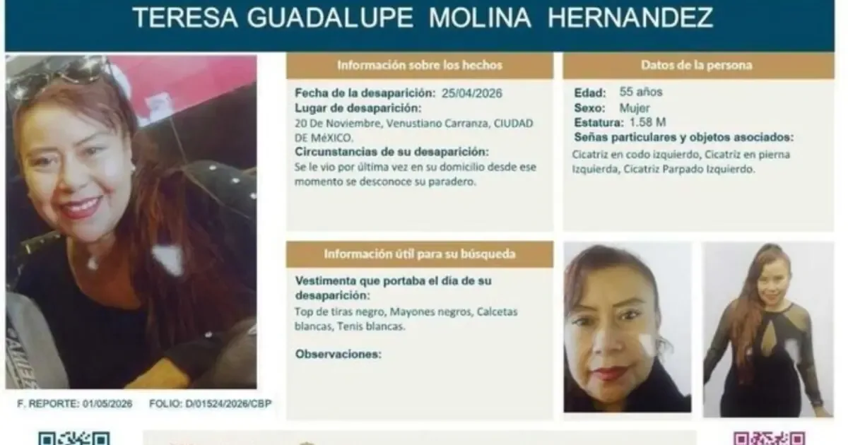 La búsqueda de Teresa Guadalupe Molina provoca angustia y nuevas revelaciones tras la aprehensión de su hijo.