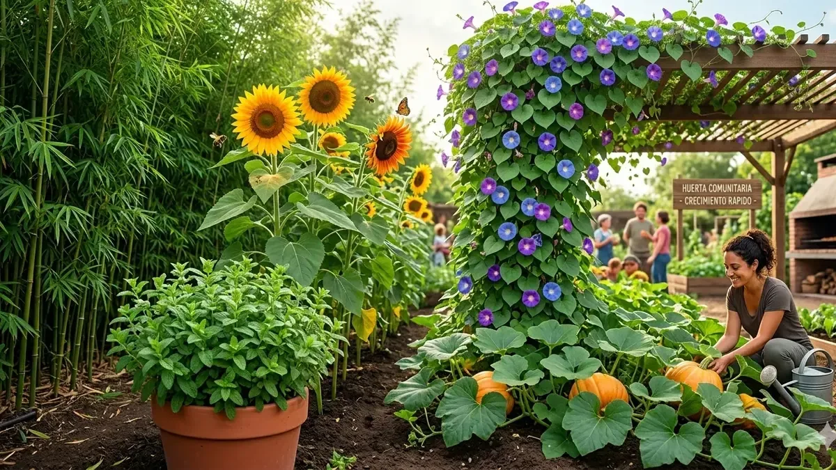Descubre las plantas ideales para crear un espacio verde rápidamente y reducir la ansiedad.