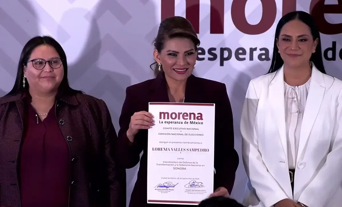 La designación de Valles busca fortalecer la estructura política de Morena en Sonora.