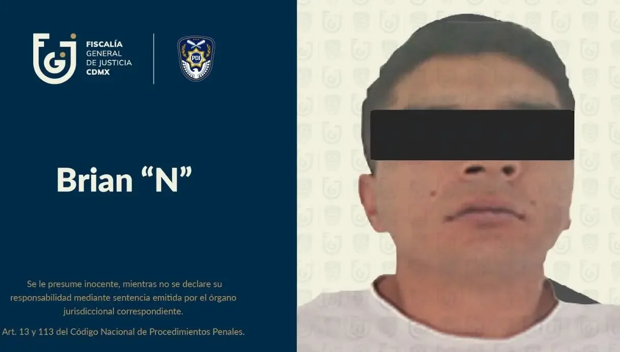 Detención de Brian "N" por homicidio y privación de la libertad en Tláhuac.
