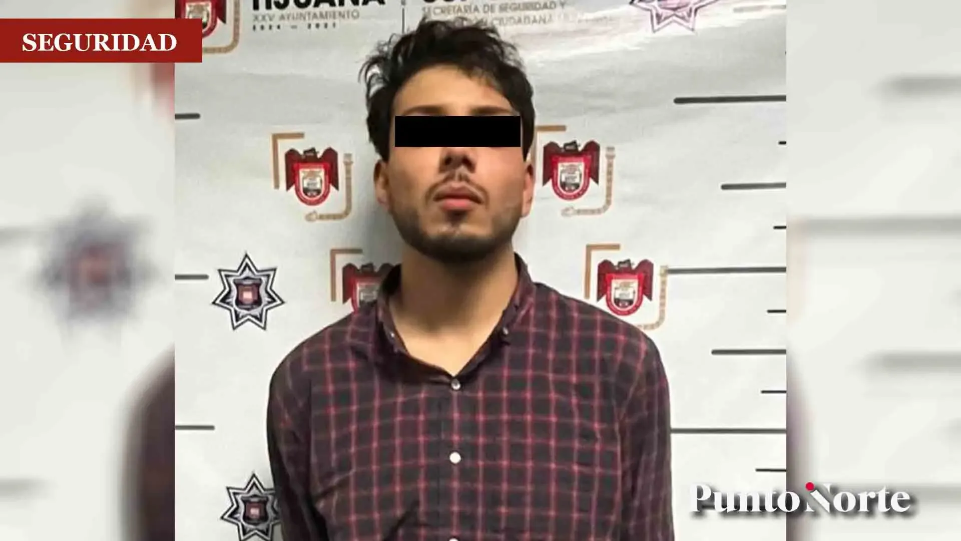 Detención de Cristian Abraham por portación de arma y drogas en Tijuana.