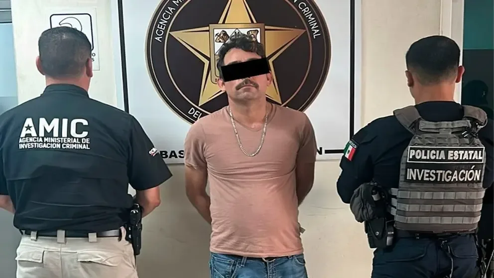 Detención de César Daniel "N", alias "El Peye", en Sonora.