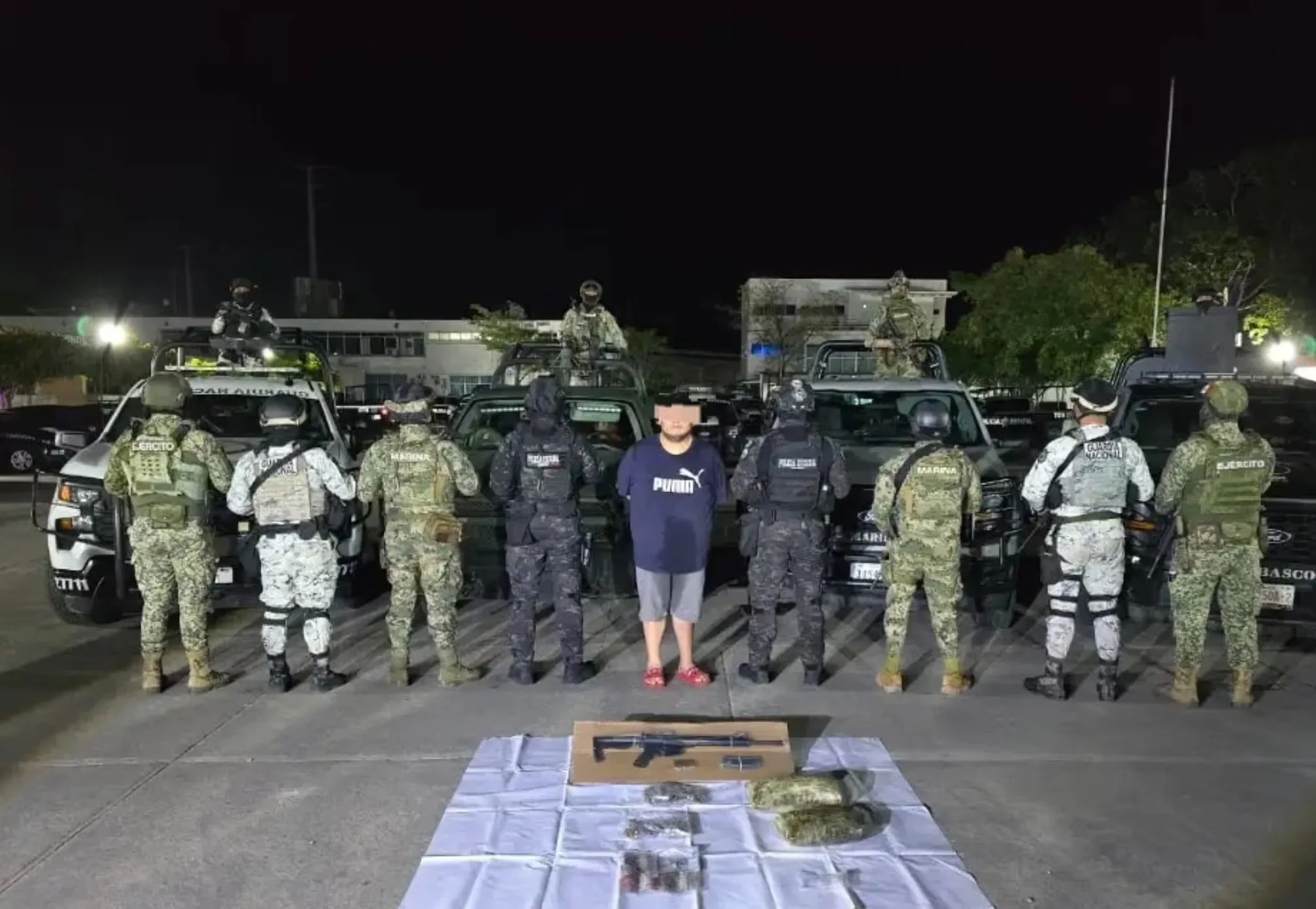 Detención de Luis Antonio “N”, alias “El Balú”, en Tabasco.