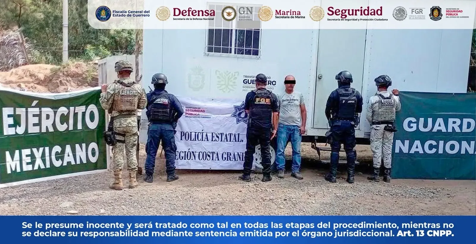 Detención de Nereo “N” por delitos de homicidio y lesiones en Guerrero.