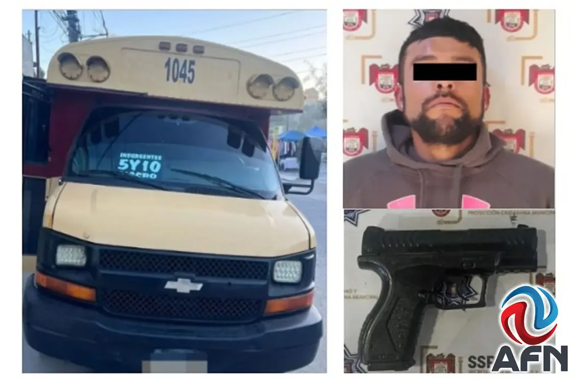 Detención de un hombre por asalto a pasajeros de calafia en Tijuana.