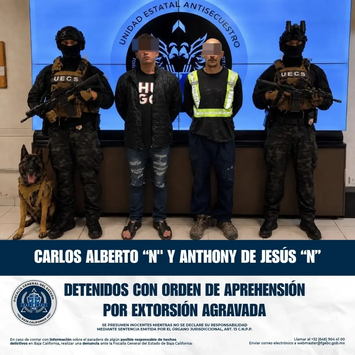 La captura de los sospechosos se logró tras una denuncia presentada por el propietario del establecimiento afectado.