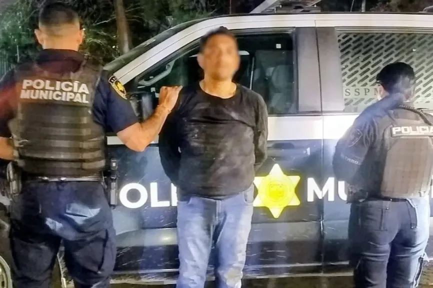 Un ciudadano alertó a la policía sobre un posible robo en Hacienda Santa Rosa, llevando a la captura del sospechoso.