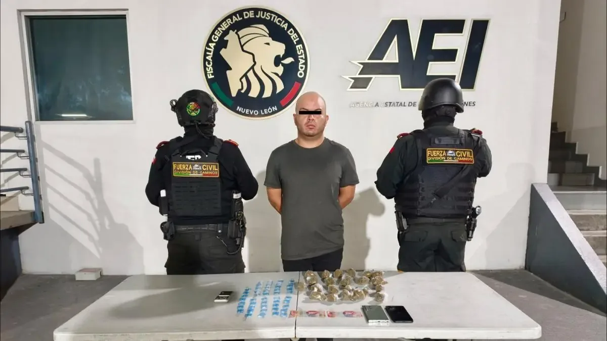 La detención se realizó en Apodaca, donde el sospechoso tenía drogas.