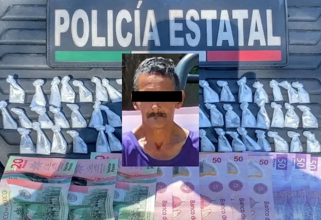 Un operativo policial en Hermosillo resultó en la captura de un individuo con drogas y dinero en efectivo.