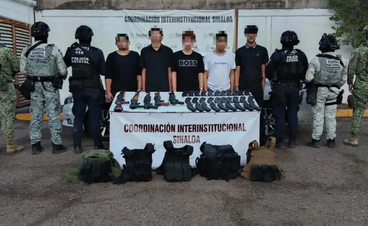 En operativos en Sinaloa, fuerzas federales y estatales logran la captura de varios individuos armados, incluidos menores de edad.