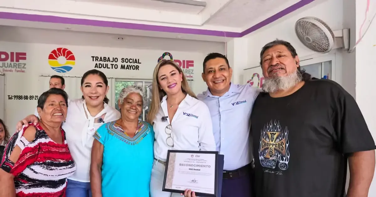 Colaboración entre DIF y Voz Dental mejora la salud bucal de adultos mayores en Cancún.