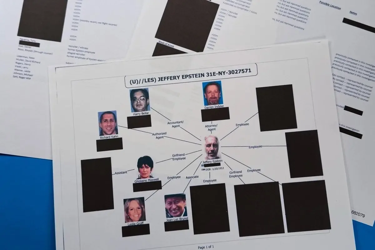 Documentos recientes del Departamento de Justicia sobre Jeffrey Epstein.