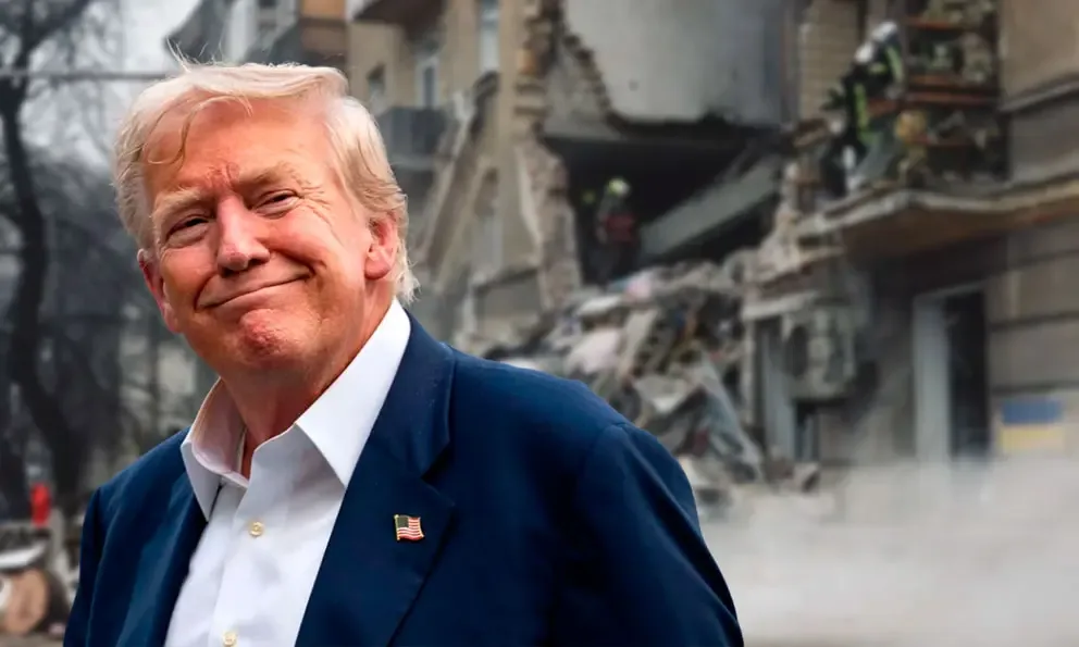 Donald Trump durante la reunión sobre la tregua con Vladímir Putin en la Casa Blanca.
