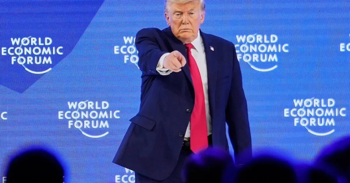 Donald Trump durante su discurso sobre comercio en Estados Unidos.